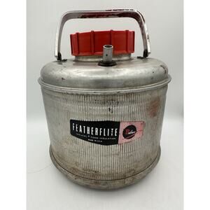 Vtg 1950s Polaron Featherlite 2 Gal Aluminum Water Thermos Cooler